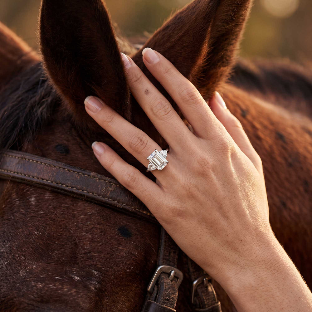 Frosted Flame Ring - Moissanite - Serene Western