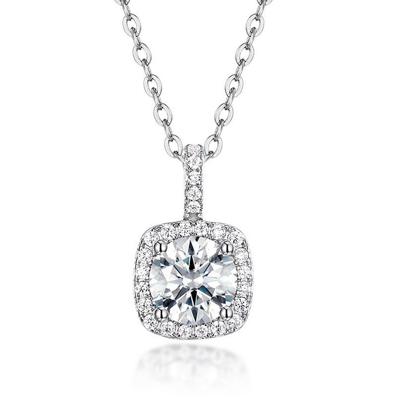 Frozen Mirror Necklace - Moissanite - Serene Western