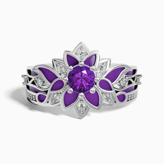 Garden Orchestra Ring - Amethyst & Purple - Serene Western