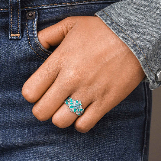 Garden Orchestra Ring - Aquamarine - Serene Western