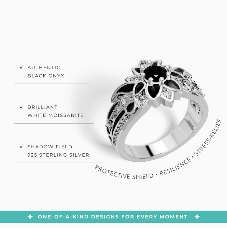 Garden Orchestra Ring - Blackonyx & Black - Serene Western