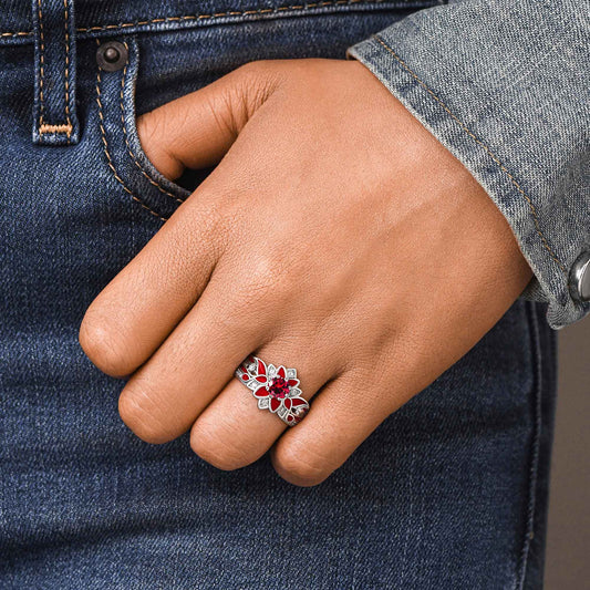 Garden Orchestra Ring - Ruby & Red - Serene Western