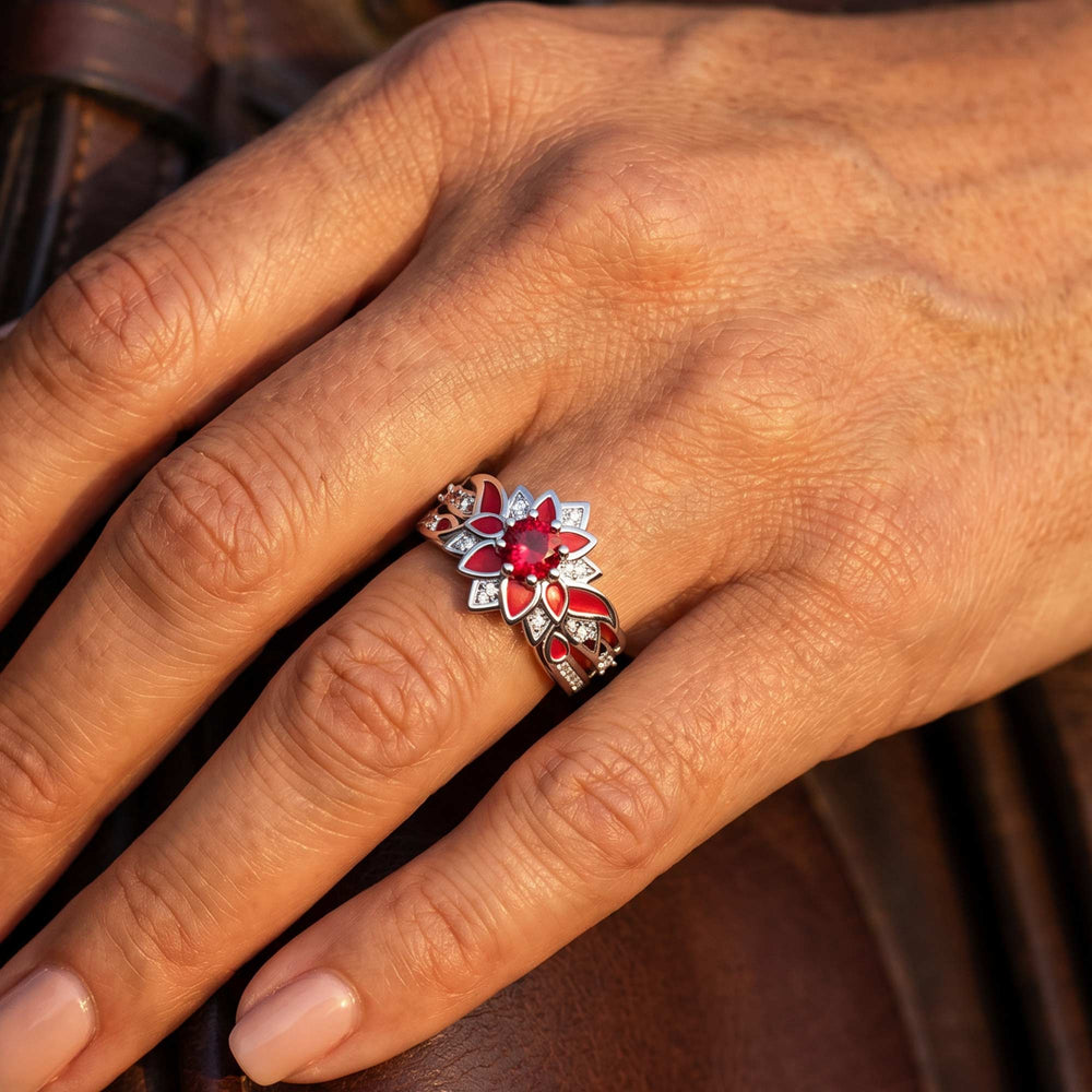 Garden Orchestra Ring - Ruby & Red - Serene Western