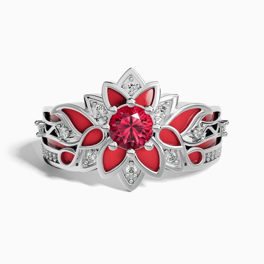 Garden Orchestra Ring - Ruby & Red - Serene Western