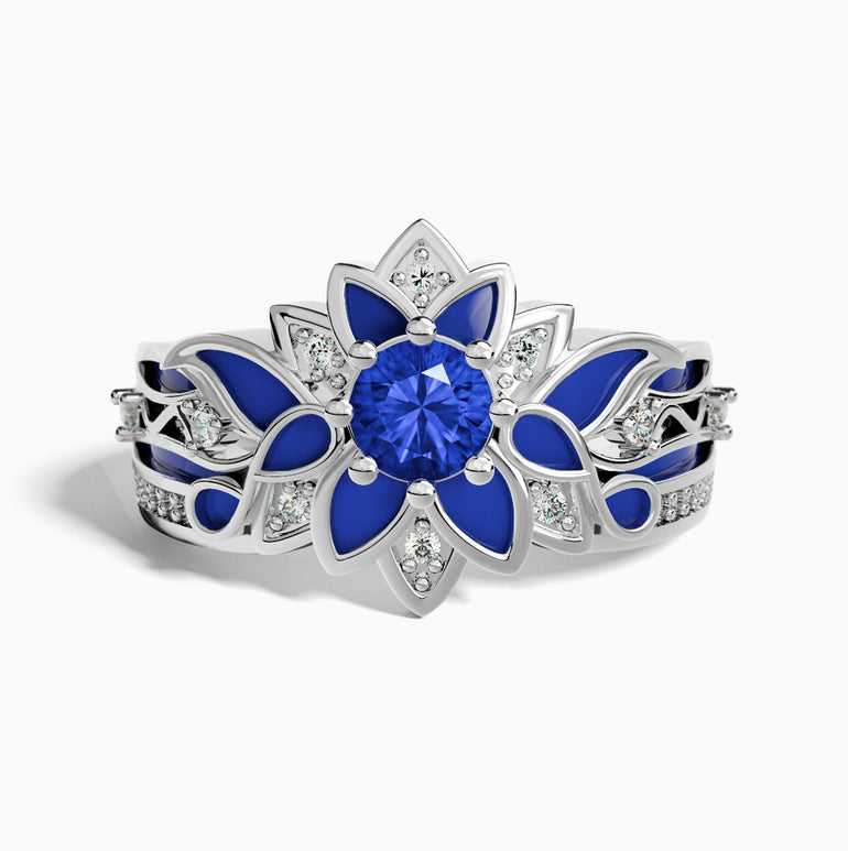 Garden Orchestra Ring - Sapphire & Blue - Serene Western