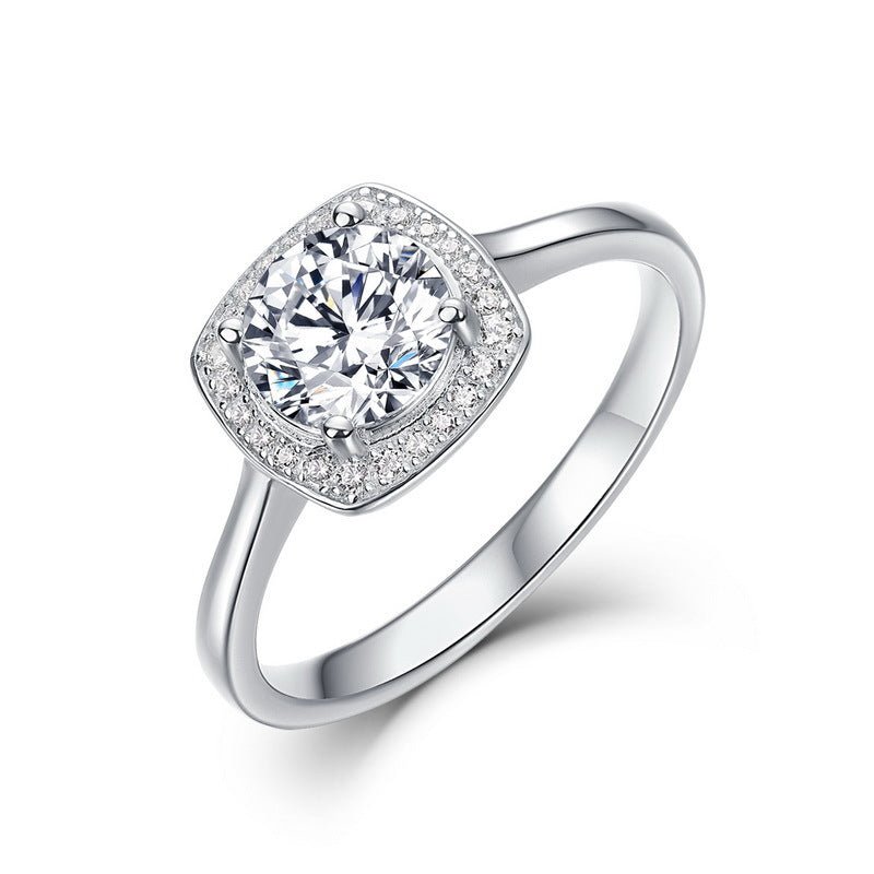 Gentle Glow Halo Ring - Moissanite - Serene Western