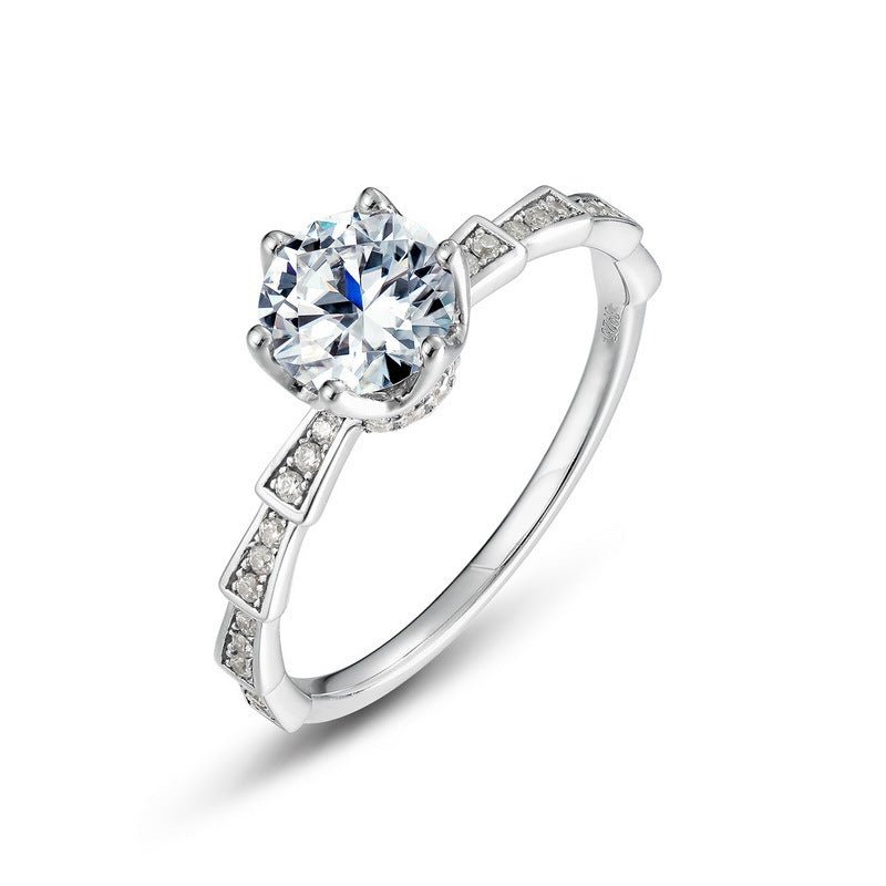 Geometric Ode Ring - Moissanite - Serene Western