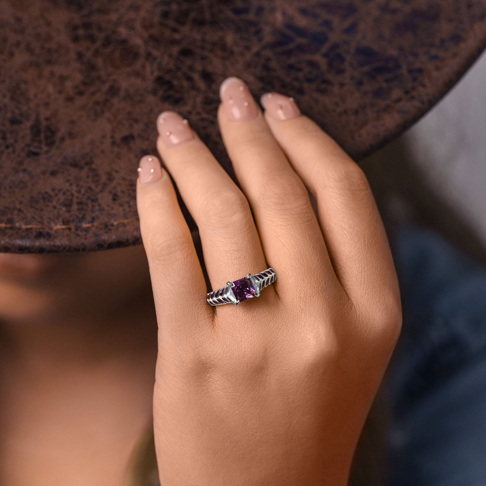 Golden Harvest Ring - Amethyst - Serene Western