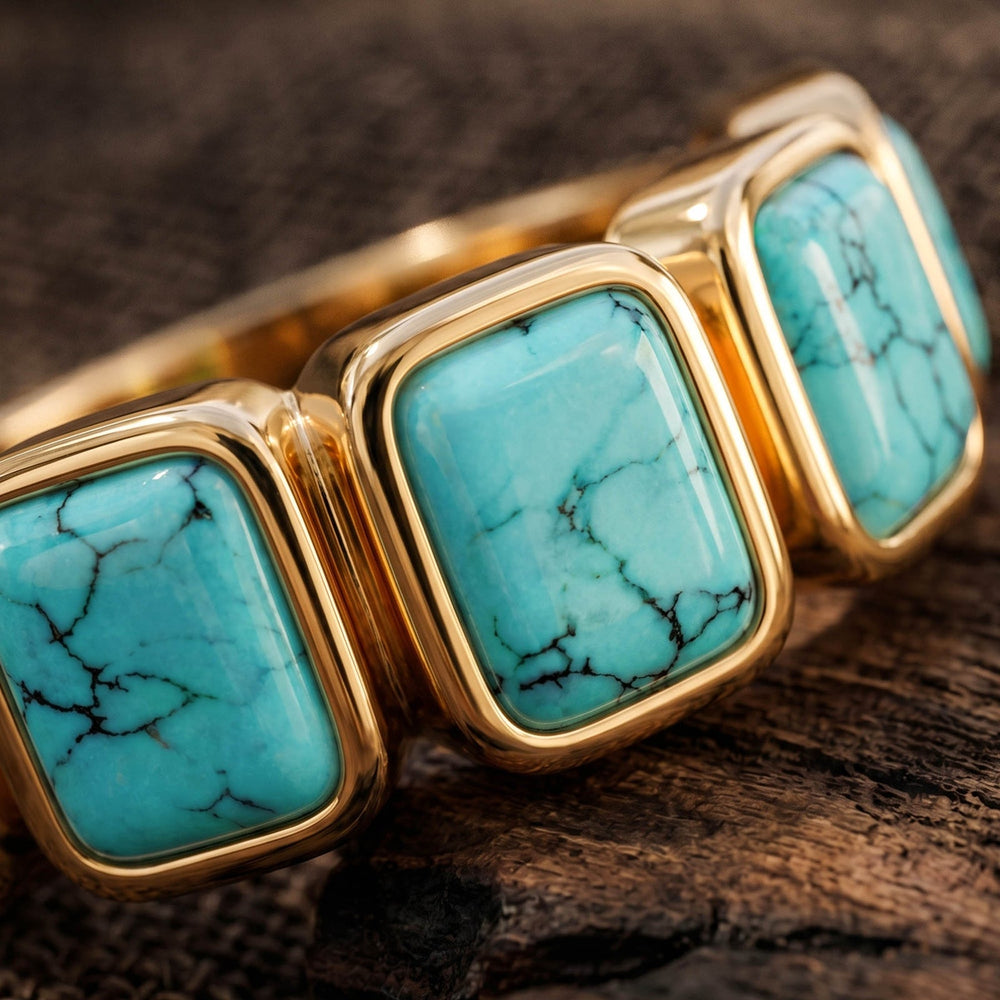 Golden Mesa Ring - Turquoise - Serene Western