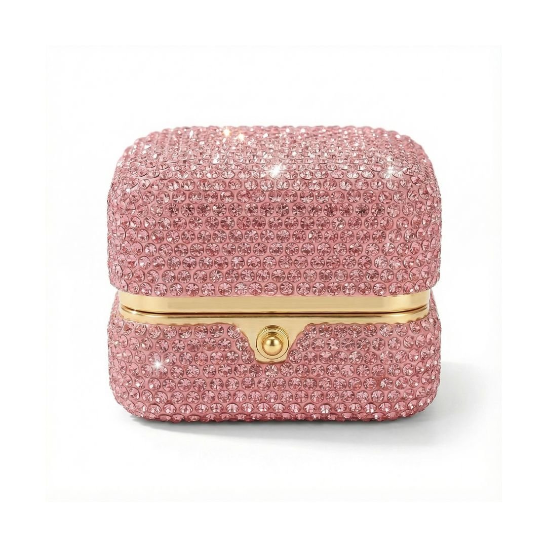 Gorgeous Pink Crystal Ring Box - Serene Western