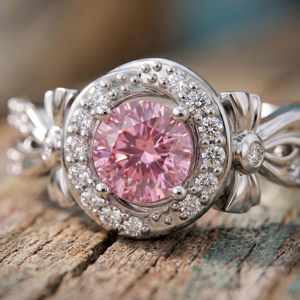 Graceful Bow Entwined Ring - Rose Quartz - Serene Western