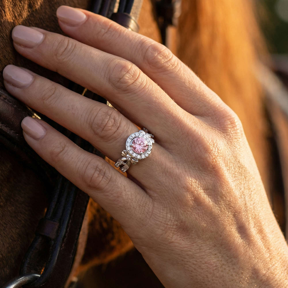 Graceful Bow Entwined Ring - Rose Quartz - Serene Western