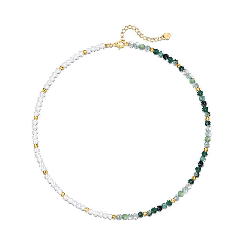 Green Gradient Bead Necklace - Serene Western