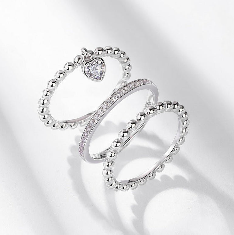 Heartbeat Stacking Set - Moissanite - Serene Western