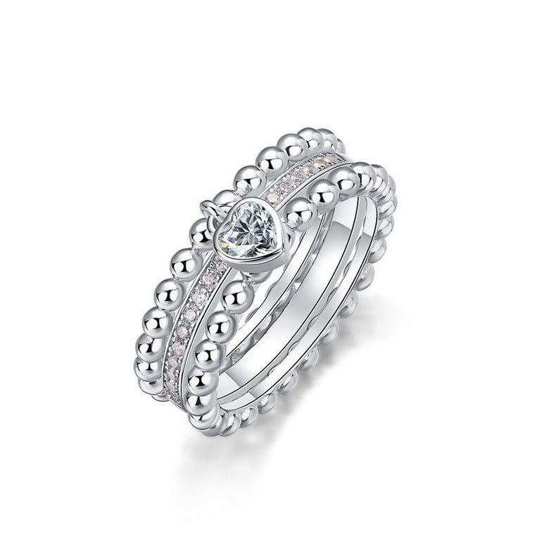 Heartbeat Stacking Set - Moissanite - Serene Western