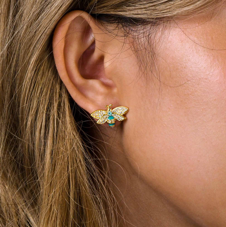 Hive Echo Earrings - Aquamarine - Serene Western