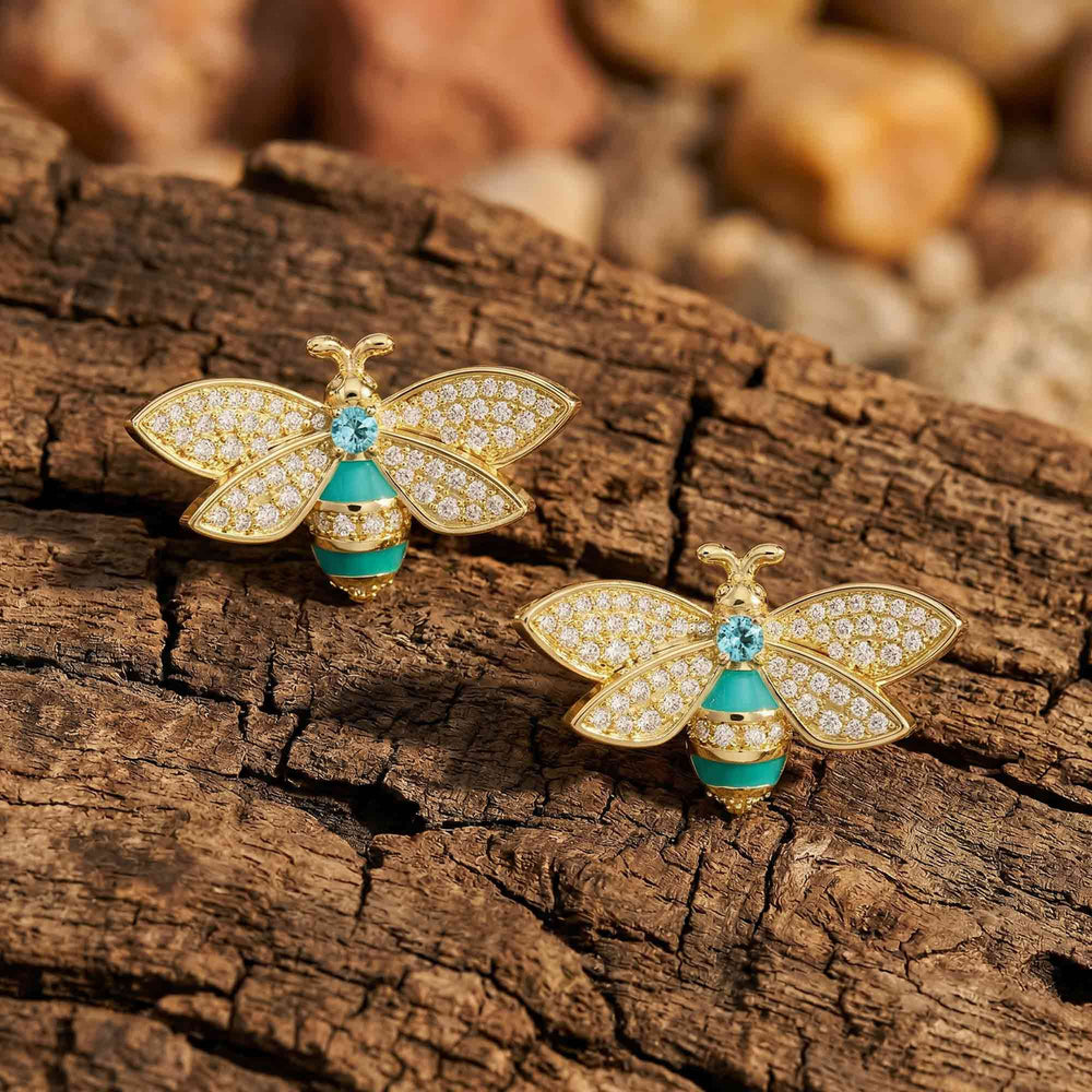 Hive Echo Earrings - Aquamarine - Serene Western