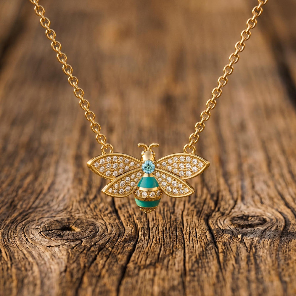 Hive Echo Necklace - Aquamarine - Serene Western