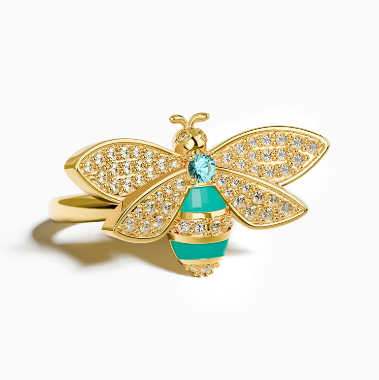 Hive Echo Ring - Aquamarine - Serene Western