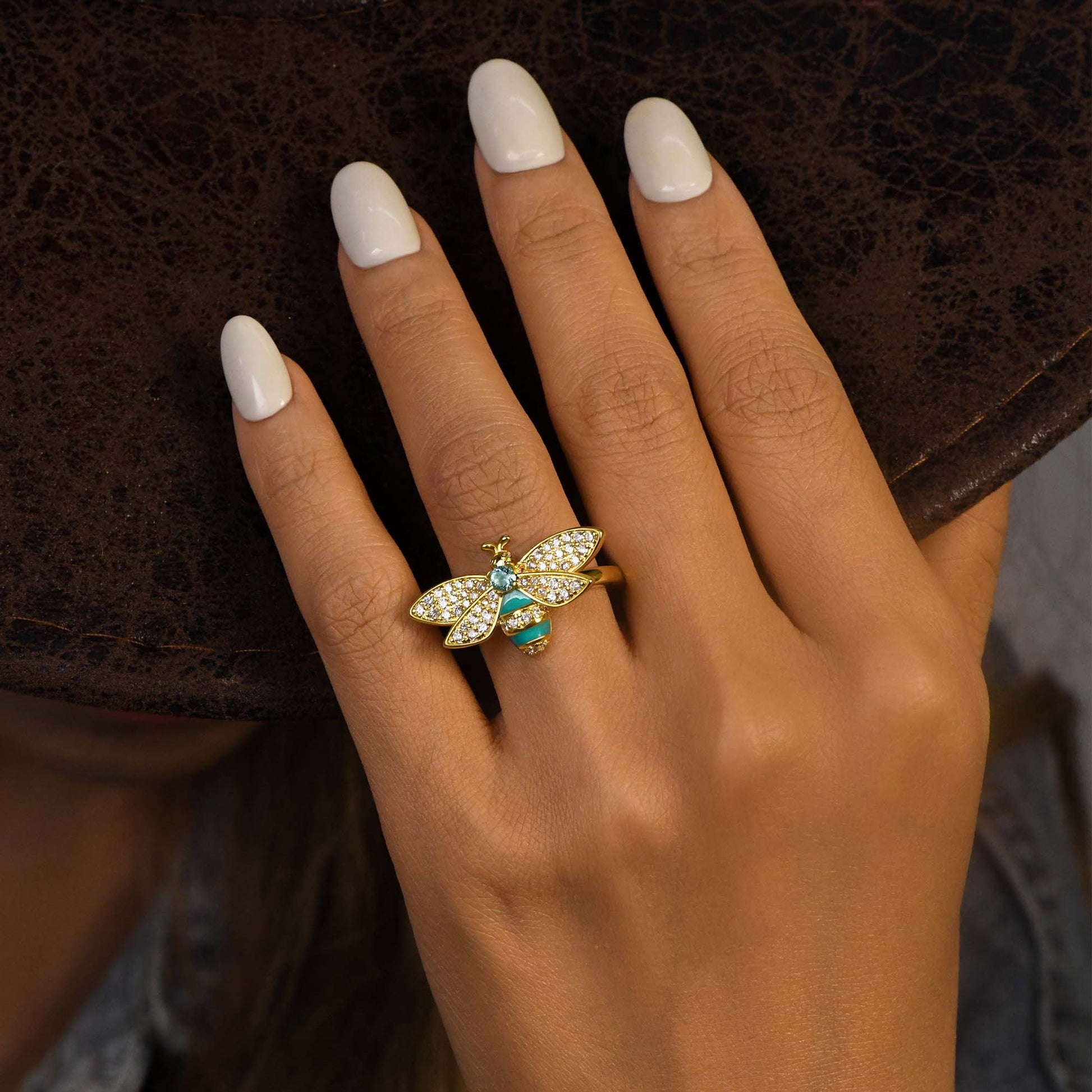 Hive Echo Ring - Aquamarine - Serene Western