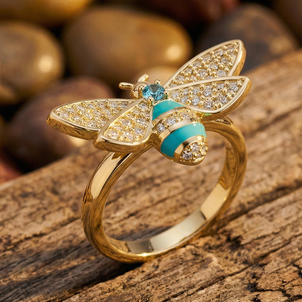 Hive Echo Ring - Aquamarine - Serene Western