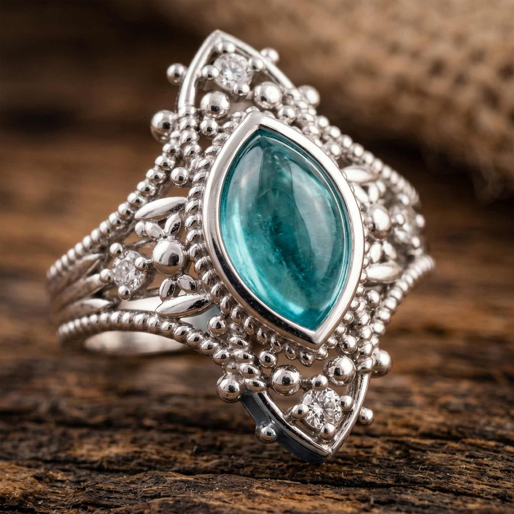 Holy Prayer Ring - Aquamarine - Serene Western