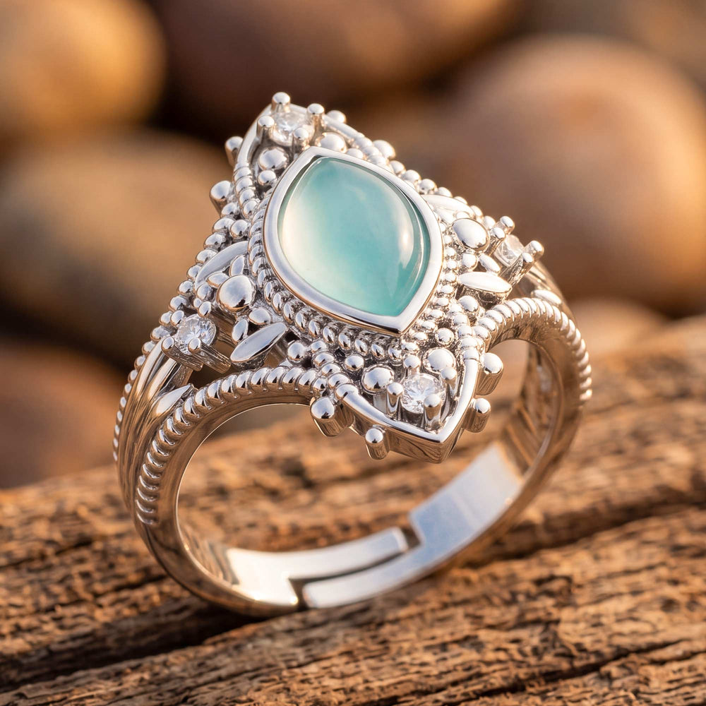 Holy Prayer Ring - Aquamarine - Serene Western