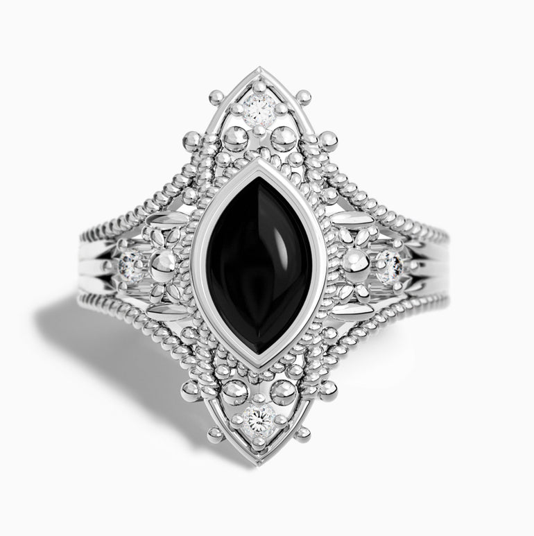 Holy Prayer Ring - Black Onyx - Serene Western