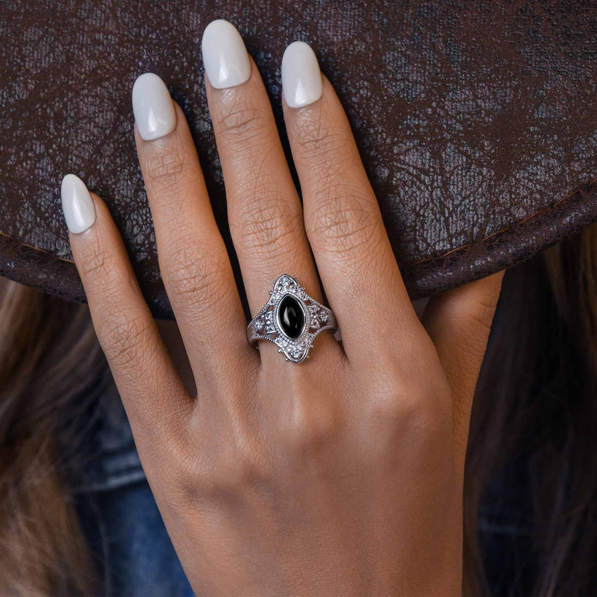 Holy Prayer Ring - Black Onyx - Serene Western