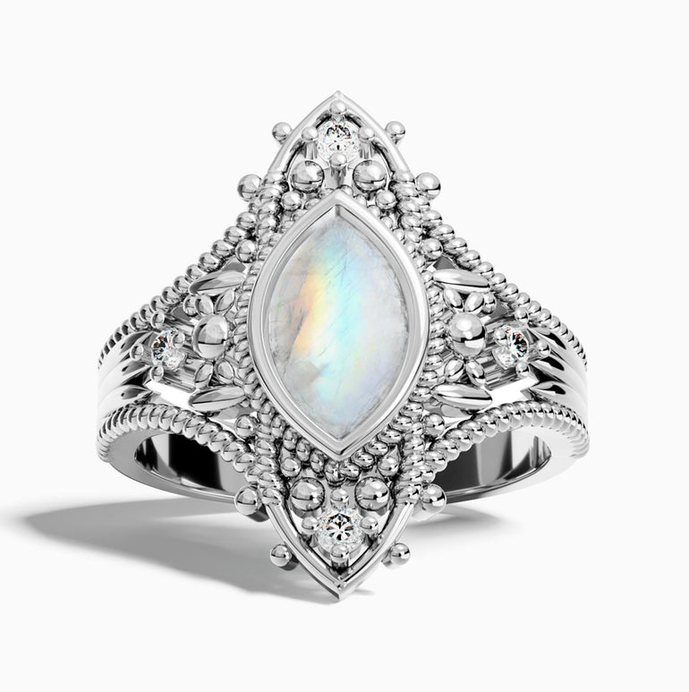 Holy Prayer Ring - Moonstone - Serene Western