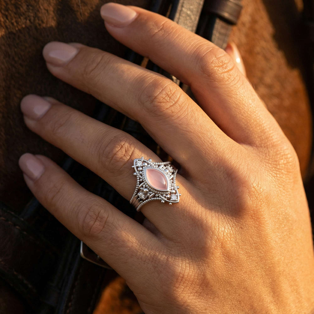 Holy Prayer Ring - Rose Quartz - Serene Western