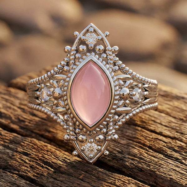 Holy Prayer Ring - Rose Quartz