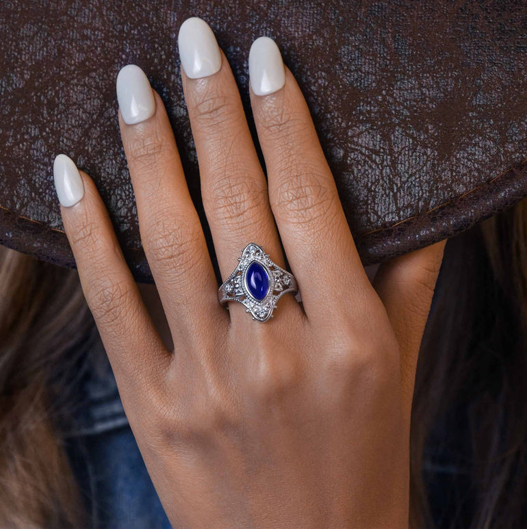 Holy Prayer Ring - Sapphire - Serene Western