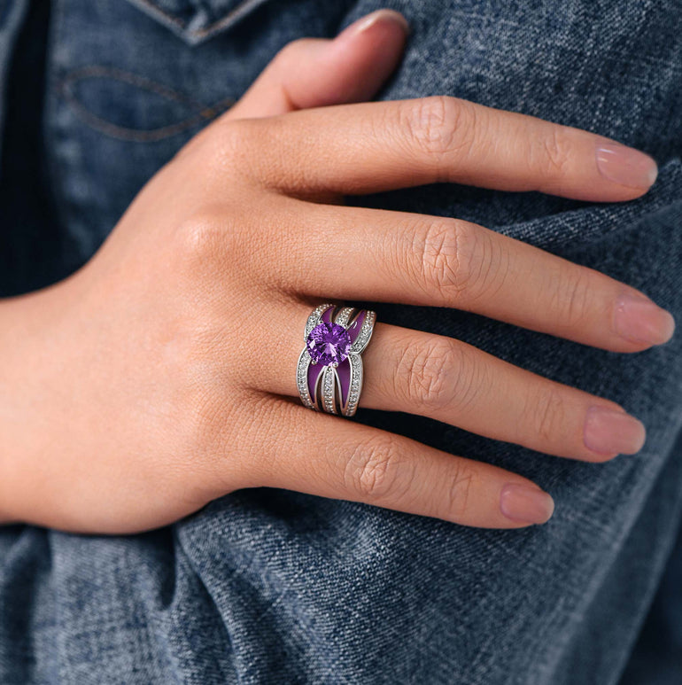 Intersect Radiance Ring - Amethyst - Serene Western