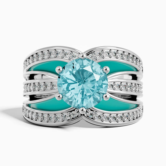 Intersect Radiance Ring - Aquamarine - Serene Western