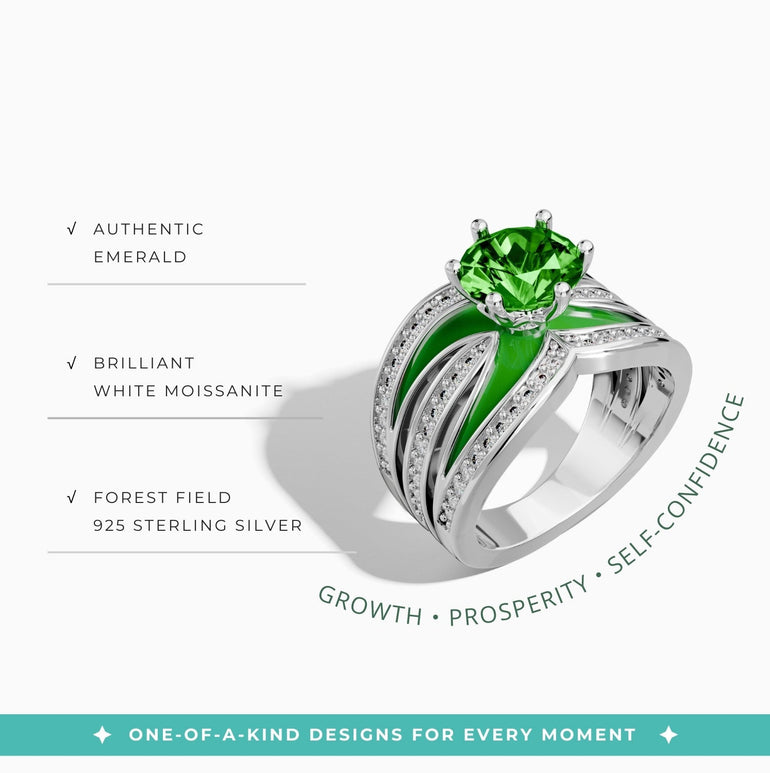 Intersect Radiance Ring - Emerald - Serene Western