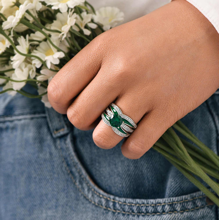 Intersect Radiance Ring - Emerald - Serene Western