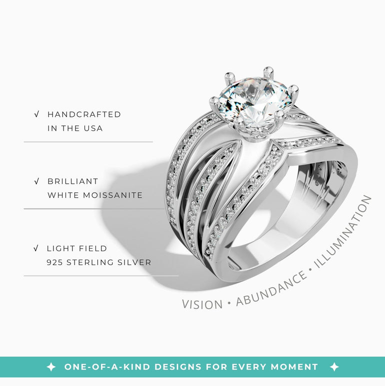 Intersect Radiance Ring - Moissanite & White - Serene Western