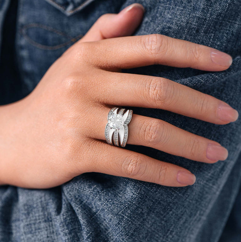 Intersect Radiance Ring - Moissanite & White - Serene Western