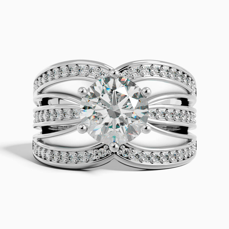 Intersect Radiance Ring - Moissanite & White - Serene Western