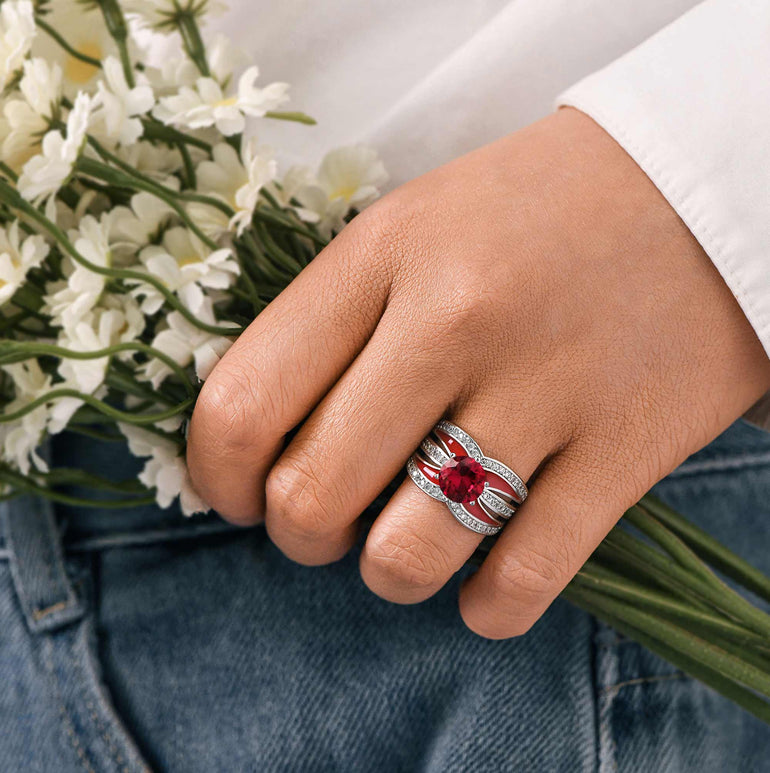 Intersect Radiance Ring - Ruby - Serene Western