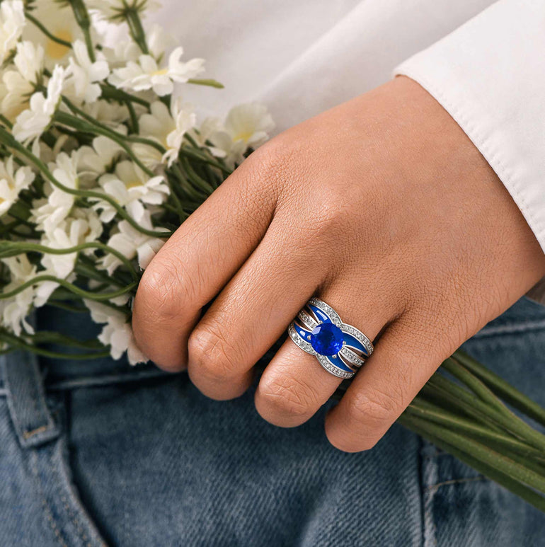 Intersect Radiance Ring - Sapphire - Serene Western
