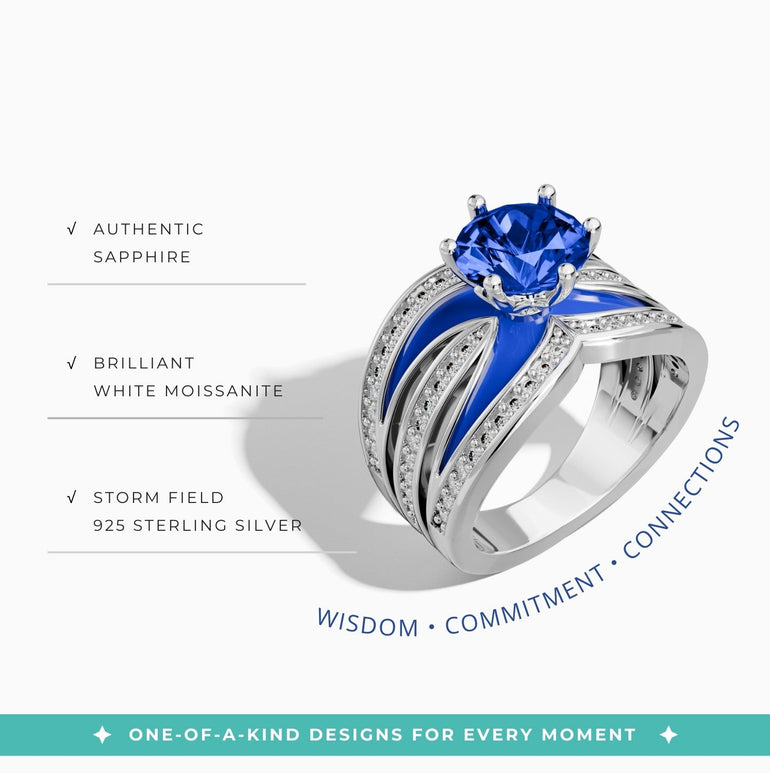 Intersect Radiance Ring - Sapphire - Serene Western