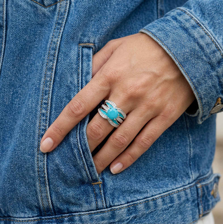 Intersect Radiance Ring - Turquoise - Serene Western