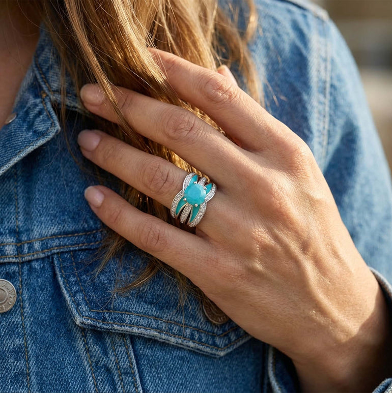 Intersect Radiance Ring - Turquoise - Serene Western