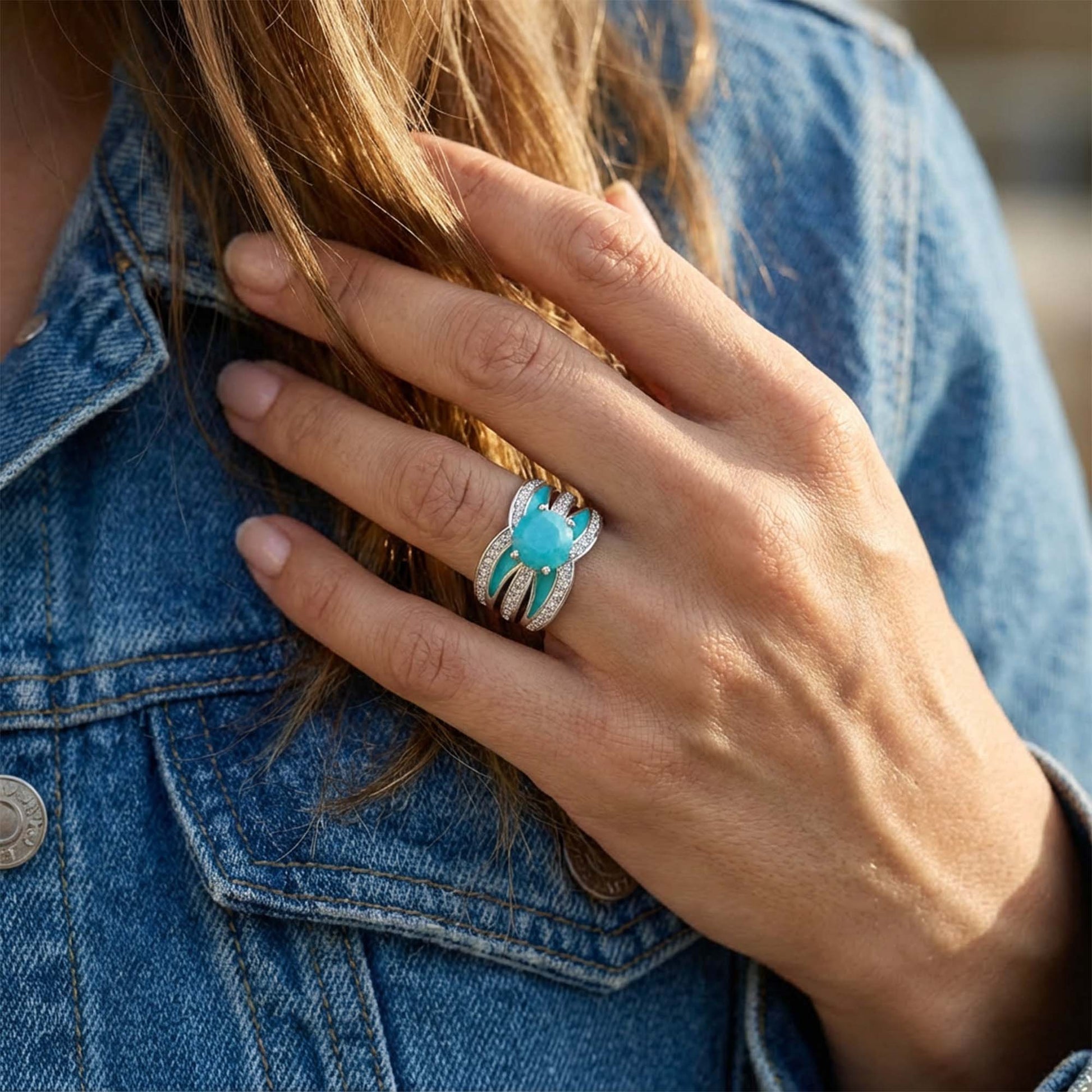 Intersect Radiance Ring - Turquoise - Serene Western