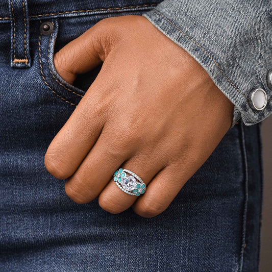 Intertwined Blooming Bud Ring - Serene Western