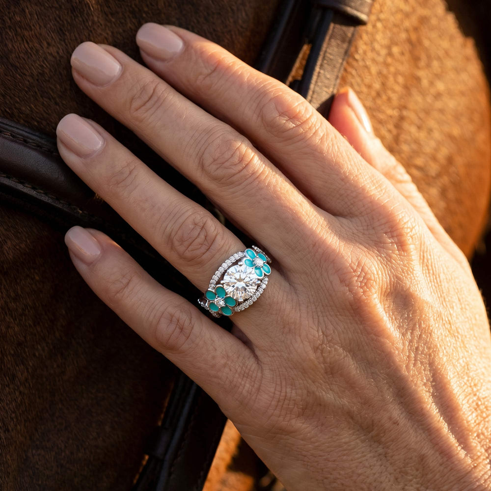 Intertwined Blooming Bud Ring - Moissanite - Serene Western