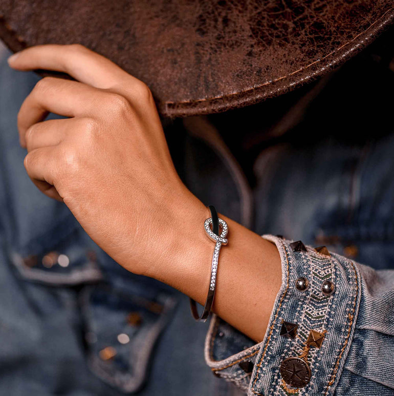 Knotted Power Bracelet - Black - Serene Western