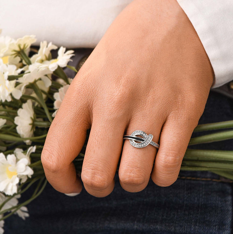 Knotted Power Ring - Black - Serene Western